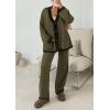 imagePRETTYGARDEN Lounge Sets for Women Fall 2026 Loungewear 2 Piece Outfits Cardigan Sweaters Track Suit Matching Winter ClothingKhaki Green