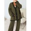 imagePRETTYGARDEN Lounge Sets for Women Fall 2026 Loungewear 2 Piece Outfits Cardigan Sweaters Track Suit Matching Winter ClothingKhaki Green