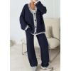 imagePRETTYGARDEN Lounge Sets for Women Fall 2026 Loungewear 2 Piece Outfits Cardigan Sweaters Track Suit Matching Winter ClothingNavy