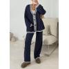 imagePRETTYGARDEN Lounge Sets for Women Fall 2026 Loungewear 2 Piece Outfits Cardigan Sweaters Track Suit Matching Winter ClothingNavy