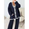 imagePRETTYGARDEN Lounge Sets for Women Fall 2026 Loungewear 2 Piece Outfits Cardigan Sweaters Track Suit Matching Winter ClothingNavy