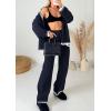imagePRETTYGARDEN Lounge Sets for Women Fall 2026 Loungewear 2 Piece Outfits Cardigan Sweaters Track Suit Matching Winter ClothingNavy