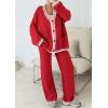 imagePRETTYGARDEN Lounge Sets for Women Fall 2026 Loungewear 2 Piece Outfits Cardigan Sweaters Track Suit Matching Winter ClothingRed
