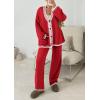 imagePRETTYGARDEN Lounge Sets for Women Fall 2026 Loungewear 2 Piece Outfits Cardigan Sweaters Track Suit Matching Winter ClothingRed