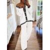 imagePRETTYGARDEN Lounge Sets for Women Fall 2026 Loungewear 2 Piece Outfits Cardigan Sweaters Track Suit Matching Winter ClothingWhite