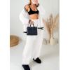 imagePRETTYGARDEN Lounge Sets for Women Fall 2026 Loungewear 2 Piece Outfits Cardigan Sweaters Track Suit Matching Winter ClothingWhite