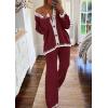 imagePRETTYGARDEN Lounge Sets for Women Fall 2026 Loungewear 2 Piece Outfits Cardigan Sweaters Track Suit Matching Winter ClothingWine Red