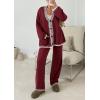 imagePRETTYGARDEN Lounge Sets for Women Fall 2026 Loungewear 2 Piece Outfits Cardigan Sweaters Track Suit Matching Winter ClothingWine Red