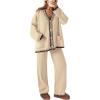 imagePRETTYGARDEN Lounge Sets for Women Fall 2026 Loungewear 2 Piece Outfits Cardigan Sweaters Track Suit Matching Winter ClothingBeige