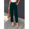 imagePRETTYGARDEN Womens Dress Pants Summer 2026 Work Clothes Tapered High Waisted Trousers Slacks Pockets Business Casual OutfitsDark Green