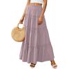 imagePRETTYGARDEN Boho Maxi Skirts for Women Trendy Summer 2026 Spring Long Flowy A Line Tiered Skirt Beach Vacation Clothes DressPurple