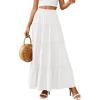 imagePRETTYGARDEN Boho Maxi Skirts for Women Trendy Summer 2026 Spring Long Flowy A Line Tiered Skirt Beach Vacation Clothes DressWhite