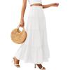 imagePRETTYGARDEN Boho Maxi Skirts for Women Trendy Summer 2026 Spring Long Flowy A Line Tiered Skirt Beach Vacation Clothes DressWhite