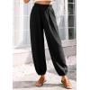 imagePRETTYGARDEN Womens 2026 Summer Casual Pants High Waisted Loose Wide Leg Palazzo Pockets Lounge Beach Travel Trousers OutfitsBlack