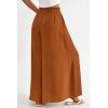 imagePRETTYGARDEN Womens 2026 Summer Wide Leg Palazzo Pants High Waisted Flowy Pockets Trendy Casual Lounge Boho Beach TrousersBrown