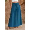 imagePRETTYGARDEN Womens 2026 Summer Wide Leg Palazzo Pants High Waisted Flowy Pockets Trendy Casual Lounge Boho Beach TrousersLake Blue