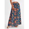 imagePRETTYGARDEN Womens 2026 Summer Wide Leg Palazzo Pants High Waisted Flowy Pockets Trendy Casual Lounge Boho Beach TrousersPrint Dark Blue Orange