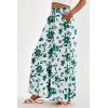 imagePRETTYGARDEN Womens 2026 Summer Wide Leg Palazzo Pants High Waisted Flowy Pockets Trendy Casual Lounge Boho Beach TrousersPrint Green