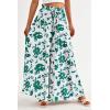imagePRETTYGARDEN Womens 2026 Summer Wide Leg Palazzo Pants High Waisted Flowy Pockets Trendy Casual Lounge Boho Beach TrousersPrint Green