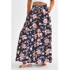 imagePRETTYGARDEN Womens 2026 Summer Wide Leg Palazzo Pants High Waisted Flowy Pockets Trendy Casual Lounge Boho Beach TrousersPrint Navy Pink