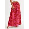 imagePRETTYGARDEN Womens 2026 Summer Wide Leg Palazzo Pants High Waisted Flowy Pockets Trendy Casual Lounge Boho Beach TrousersPrint Red
