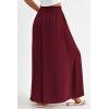 imagePRETTYGARDEN Womens 2026 Summer Wide Leg Palazzo Pants High Waisted Flowy Pockets Trendy Casual Lounge Boho Beach TrousersWine Red