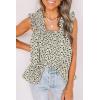 imagePRETTYGARDEN Boho Floral Tank Tops for Women Shirred Straps Pleated Summer Casual Sleeveless Shirts Tops Beach BlousesApricot