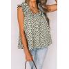 imagePRETTYGARDEN Boho Floral Tank Tops for Women Shirred Straps Pleated Summer Casual Sleeveless Shirts Tops Beach BlousesApricot