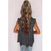 imagePRETTYGARDEN Boho Floral Tank Tops for Women Shirred Straps Pleated Summer Casual Sleeveless Shirts Tops Beach BlousesBlack