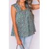 imagePRETTYGARDEN Boho Floral Tank Tops for Women Shirred Straps Pleated Summer Casual Sleeveless Shirts Tops Beach BlousesOlive Green