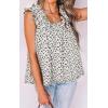 imagePRETTYGARDEN Boho Floral Tank Tops for Women Shirred Straps Pleated Summer Casual Sleeveless Shirts Tops Beach BlousesWhite