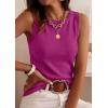 imagePRETTYGARDEN Sleeveless Sweater Tops for Women 2026 Summer Dressy Ribbed Tank Tops Spring Business Casual Work Shirts BlousesRose