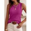 imagePRETTYGARDEN Sleeveless Sweater Tops for Women 2026 Summer Dressy Ribbed Tank Tops Spring Business Casual Work Shirts BlousesRose