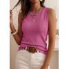 imagePRETTYGARDEN Sleeveless Sweater Tops for Women 2026 Summer Dressy Ribbed Tank Tops Spring Business Casual Work Shirts BlousesRose Pink