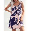 imagePRETTYGARDEN Sundresses for Women 2026 Boho Floral Summer Dresses Ruffle Cap Sleeve Short A Line Mini Beach Vacation DressPink Purple Floral
