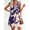 imagePRETTYGARDEN Sundresses for Women 2026 Boho Floral Summer Dresses Ruffle Cap Sleeve Short A Line Mini Beach Vacation DressPink Purple Floral