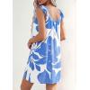 imagePRETTYGARDEN Sundresses for Women 2026 Boho Floral Summer Dresses Ruffle Cap Sleeve Short A Line Mini Beach Vacation DressWhite Blue Floral