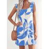 imagePRETTYGARDEN Sundresses for Women 2026 Boho Floral Summer Dresses Ruffle Cap Sleeve Short A Line Mini Beach Vacation DressWhite Blue Floral