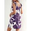 imagePRETTYGARDEN Sundresses for Women 2026 Boho Floral Summer Dresses Ruffle Cap Sleeve Short A Line Mini Beach Vacation DressWhite Purple Floral