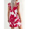 imagePRETTYGARDEN Sundresses for Women 2026 Boho Floral Summer Dresses Ruffle Cap Sleeve Short A Line Mini Beach Vacation DressWhite Red Floral