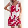 imagePRETTYGARDEN Sundresses for Women 2026 Boho Floral Summer Dresses Ruffle Cap Sleeve Short A Line Mini Beach Vacation DressWhite Red Floral