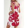 imagePRETTYGARDEN Sundresses for Women 2026 Boho Floral Summer Dresses Ruffle Cap Sleeve Short A Line Mini Beach Vacation DressWhite Red Floral