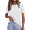 imagePRETTYGARDEN Womens 2026 Spring Short Sleeve Sweater Knit Going Out Tops Work Shirts Trendy Summer Business Casual OutfitsWhite