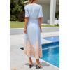 imagePRETTYGARDEN Womens Boho Floral Maxi Dress Summer 2026 Short Sleeve Tie V Neck Spring Wedding Guest Flowy Beach Sun DressesLight Blue