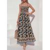 imagePRETTYGARDEN Womens Floral Maxi Dress Boho Casual 2026 Summer Spaghetti Strap Smocked Sleeveless Flowy Beach Vacation DressesBlack