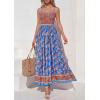 imagePRETTYGARDEN Womens Floral Maxi Dress Boho Casual 2026 Summer Spaghetti Strap Smocked Sleeveless Flowy Beach Vacation DressesBlue