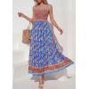 imagePRETTYGARDEN Womens Floral Maxi Dress Boho Casual 2026 Summer Spaghetti Strap Smocked Sleeveless Flowy Beach Vacation DressesBlue
