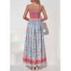 imagePRETTYGARDEN Womens Floral Maxi Dress Boho Casual 2026 Summer Spaghetti Strap Smocked Sleeveless Flowy Beach Vacation DressesLight Blue