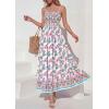 imagePRETTYGARDEN Womens Floral Maxi Dress Boho Casual 2026 Summer Spaghetti Strap Smocked Sleeveless Flowy Beach Vacation DressesPink