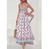 imagePRETTYGARDEN Womens Floral Maxi Dress Boho Casual 2026 Summer Spaghetti Strap Smocked Sleeveless Flowy Beach Vacation DressesPink